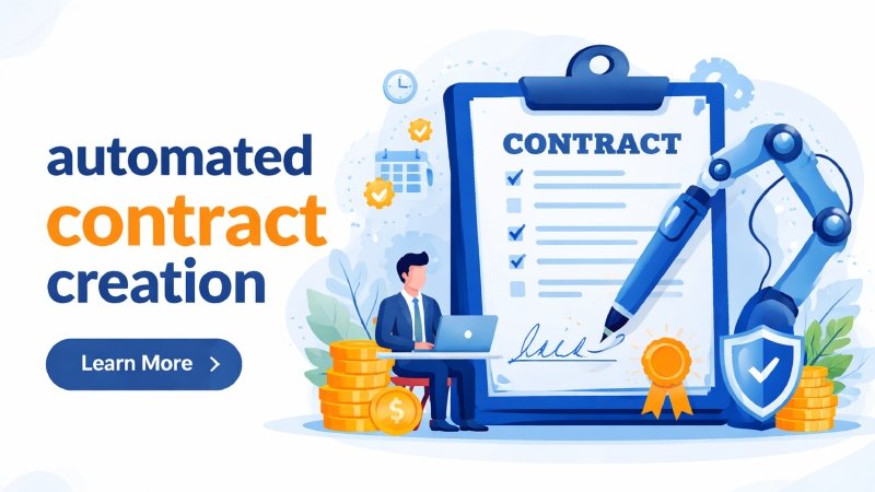 Automate contract creation dashboard showing templates and workflow automation